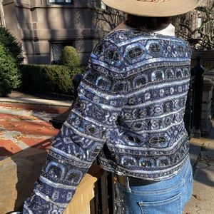 NWT Vintage Adrianna Papell Sequin Jacket Sz M
